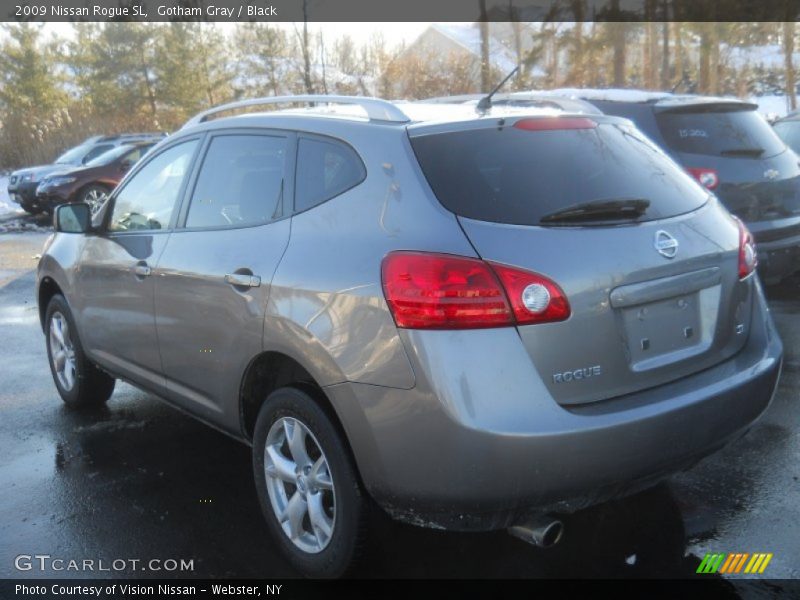Gotham Gray / Black 2009 Nissan Rogue SL