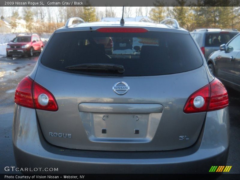 Gotham Gray / Black 2009 Nissan Rogue SL