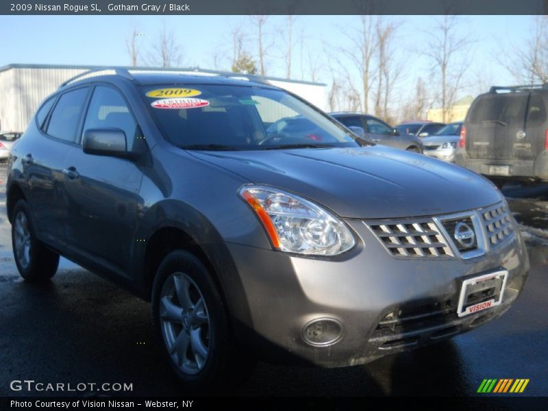Gotham Gray / Black 2009 Nissan Rogue SL