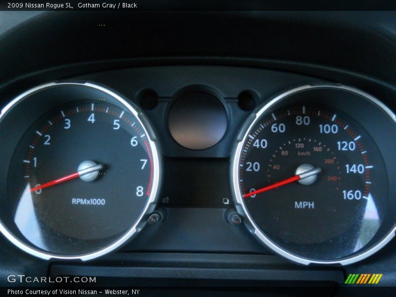Gotham Gray / Black 2009 Nissan Rogue SL