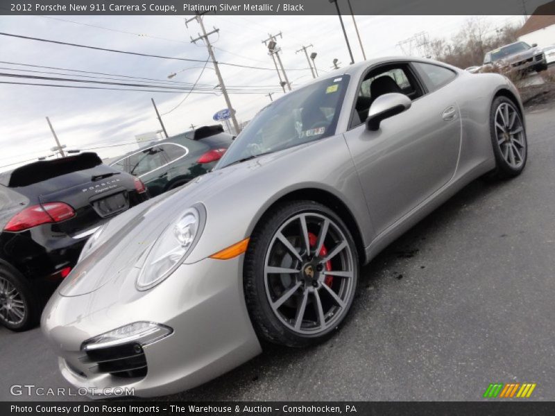 Platinum Silver Metallic / Black 2012 Porsche New 911 Carrera S Coupe