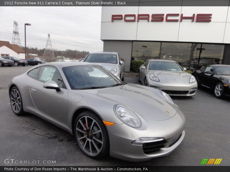 Platinum Silver Metallic / Black 2012 Porsche New 911 Carrera S Coupe