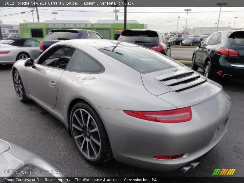 Platinum Silver Metallic / Black 2012 Porsche New 911 Carrera S Coupe