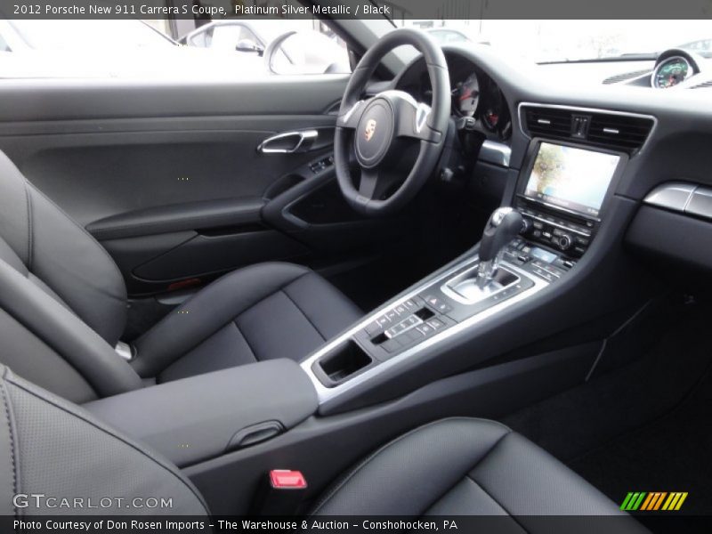 Platinum Silver Metallic / Black 2012 Porsche New 911 Carrera S Coupe
