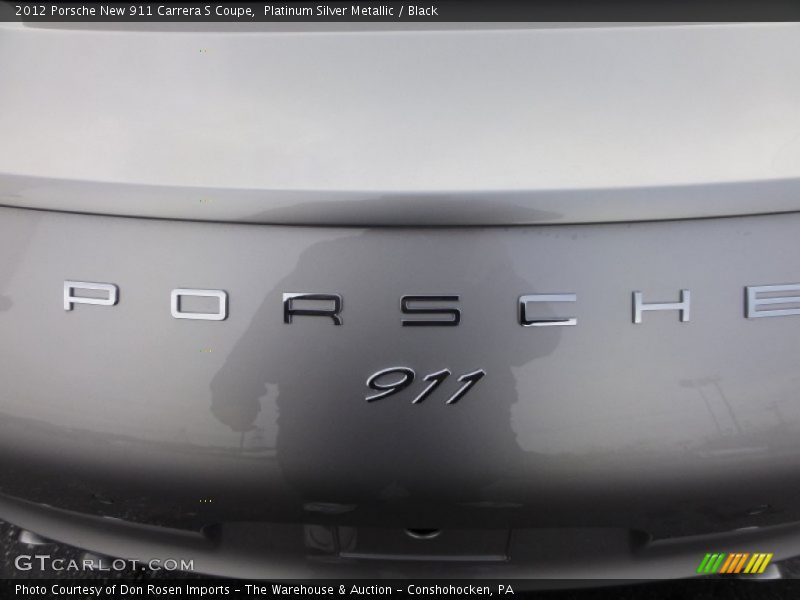 Platinum Silver Metallic / Black 2012 Porsche New 911 Carrera S Coupe