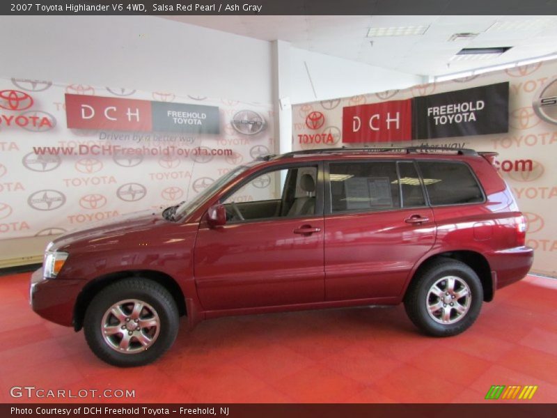 Salsa Red Pearl / Ash Gray 2007 Toyota Highlander V6 4WD