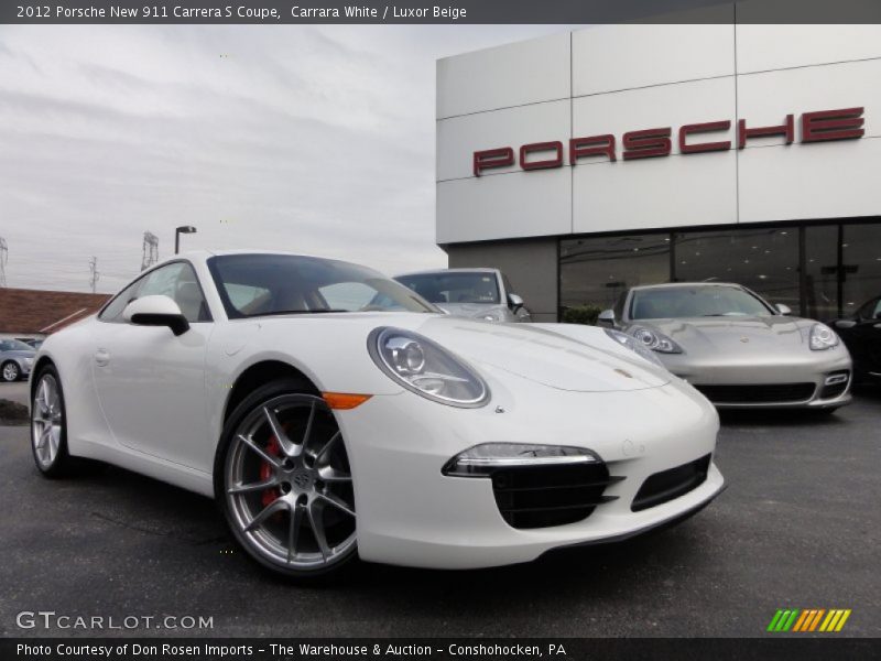 Carrara White / Luxor Beige 2012 Porsche New 911 Carrera S Coupe