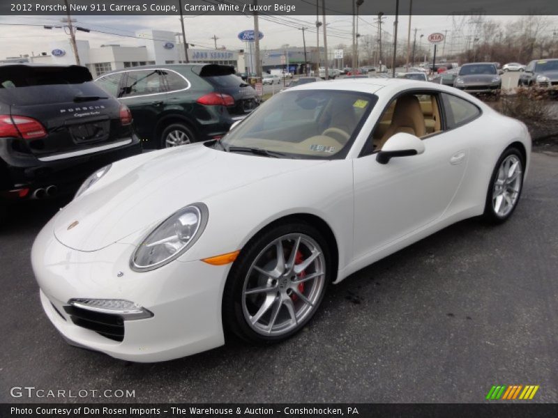 Carrara White / Luxor Beige 2012 Porsche New 911 Carrera S Coupe