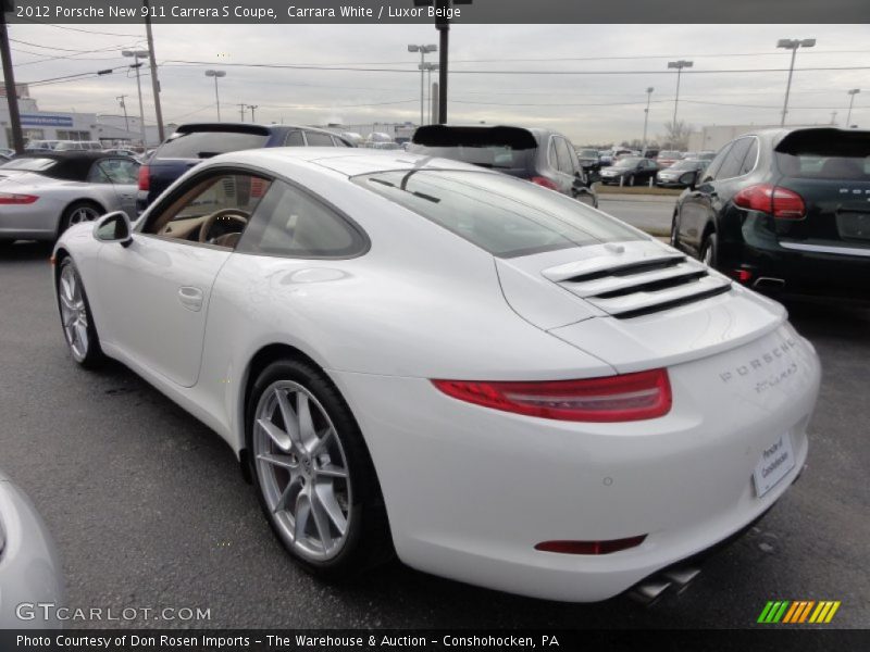 Carrara White / Luxor Beige 2012 Porsche New 911 Carrera S Coupe