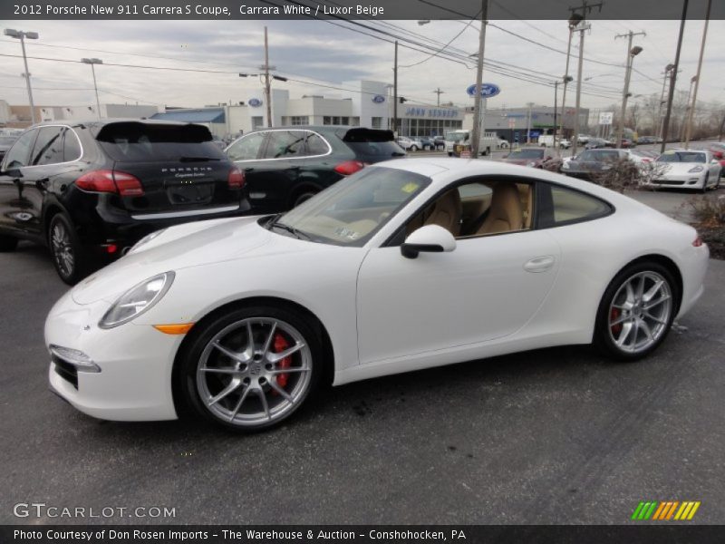 Carrara White / Luxor Beige 2012 Porsche New 911 Carrera S Coupe