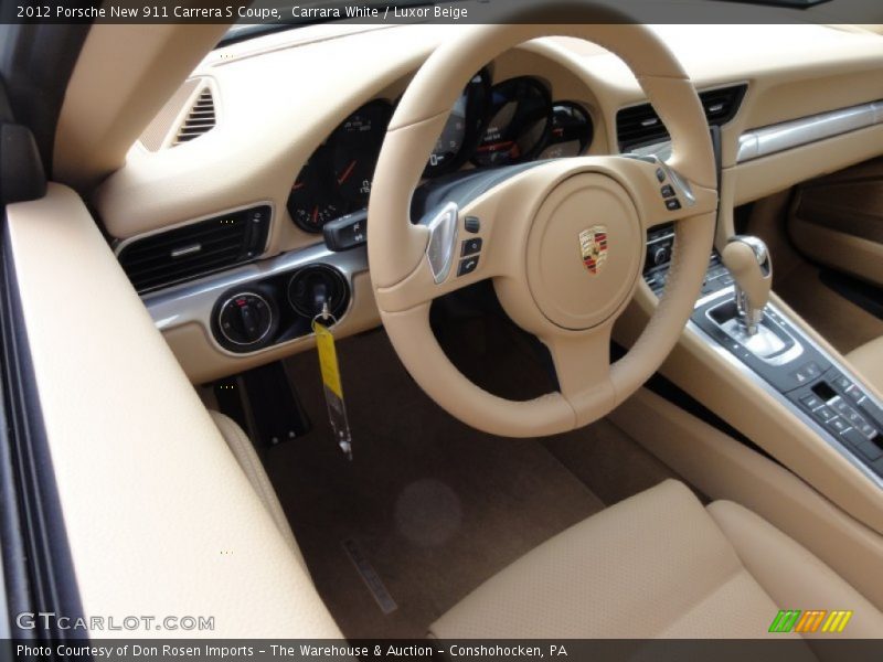 Carrara White / Luxor Beige 2012 Porsche New 911 Carrera S Coupe