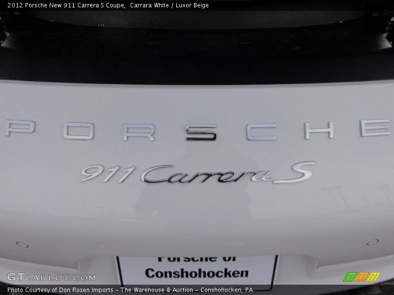 Carrara White / Luxor Beige 2012 Porsche New 911 Carrera S Coupe