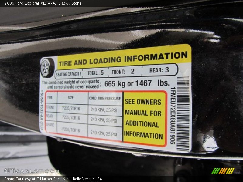 Black / Stone 2006 Ford Explorer XLS 4x4