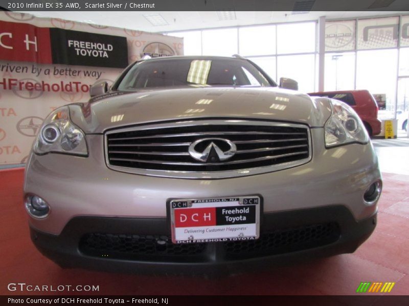 Scarlet Silver / Chestnut 2010 Infiniti EX 35 AWD