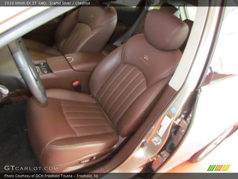 Scarlet Silver / Chestnut 2010 Infiniti EX 35 AWD