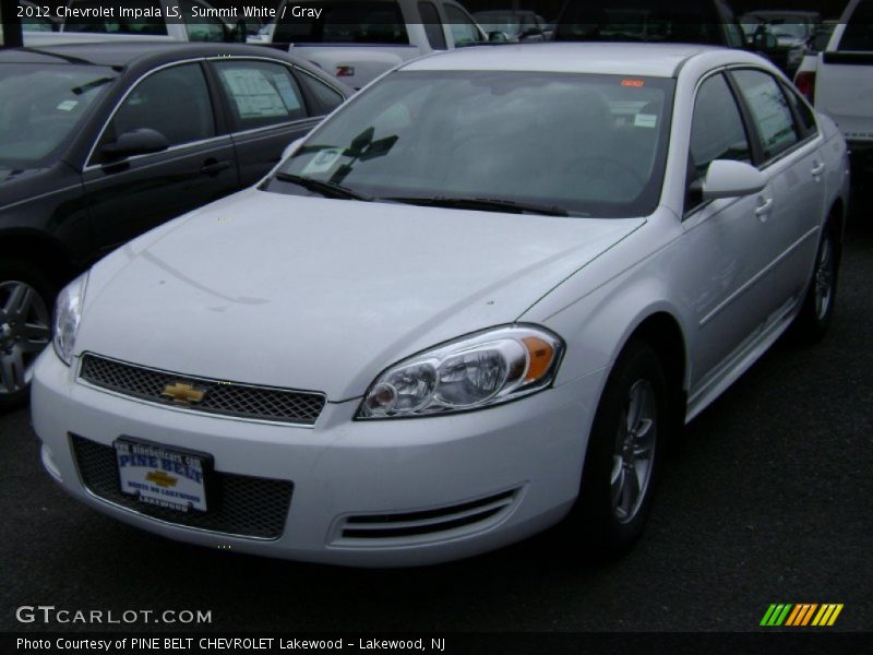 Summit White / Gray 2012 Chevrolet Impala LS