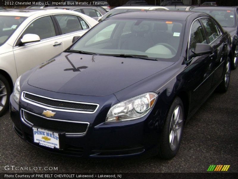 Imperial Blue Metallic / Titanium 2012 Chevrolet Malibu LS