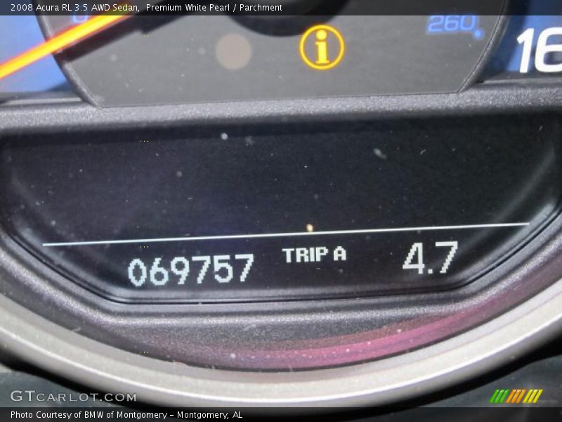 Premium White Pearl / Parchment 2008 Acura RL 3.5 AWD Sedan