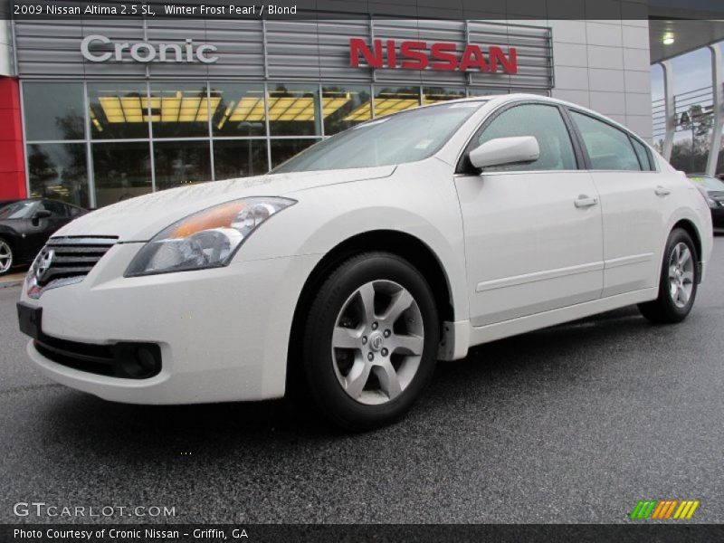 Winter Frost Pearl / Blond 2009 Nissan Altima 2.5 SL