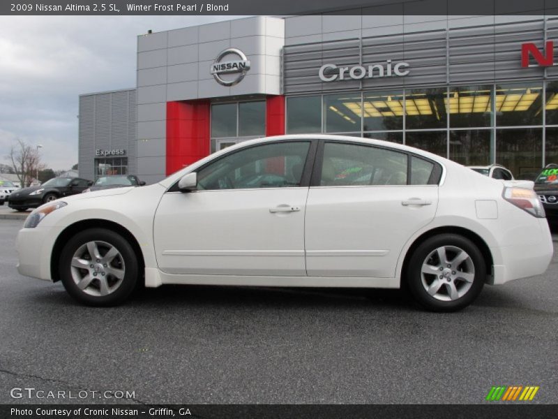 Winter Frost Pearl / Blond 2009 Nissan Altima 2.5 SL