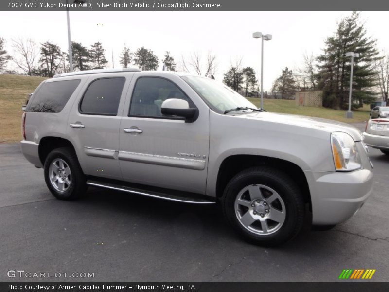 Silver Birch Metallic / Cocoa/Light Cashmere 2007 GMC Yukon Denali AWD