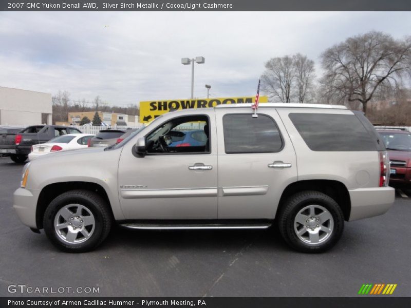Silver Birch Metallic / Cocoa/Light Cashmere 2007 GMC Yukon Denali AWD