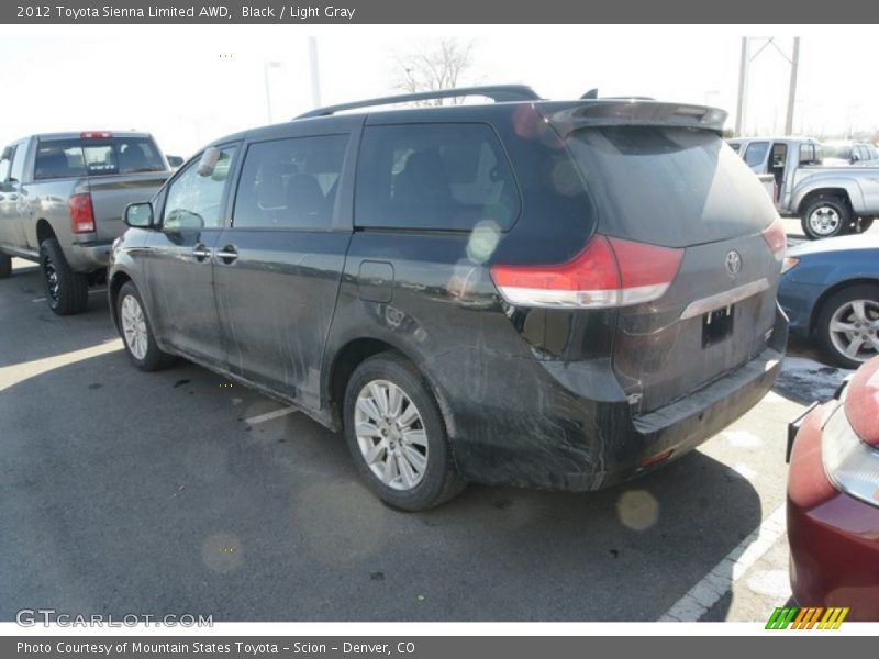 Black / Light Gray 2012 Toyota Sienna Limited AWD