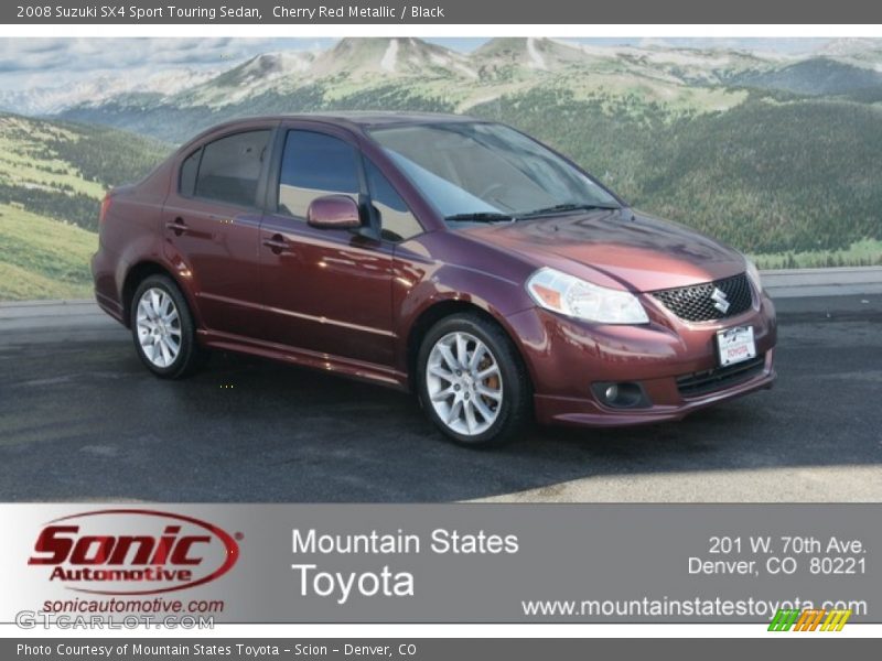 Cherry Red Metallic / Black 2008 Suzuki SX4 Sport Touring Sedan