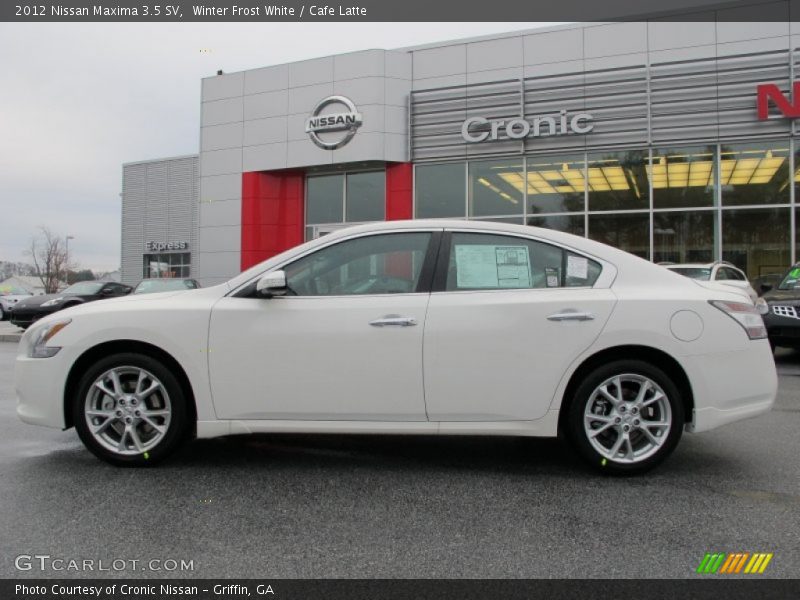 Winter Frost White / Cafe Latte 2012 Nissan Maxima 3.5 SV