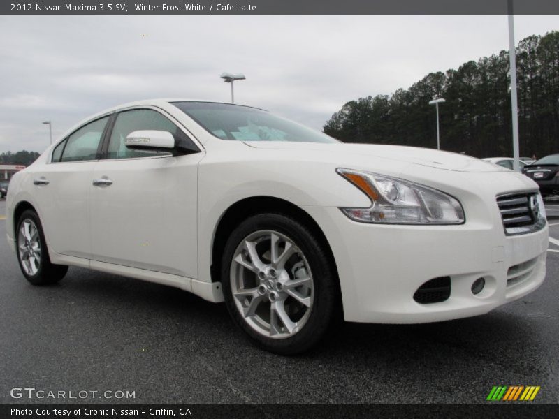 Winter Frost White / Cafe Latte 2012 Nissan Maxima 3.5 SV