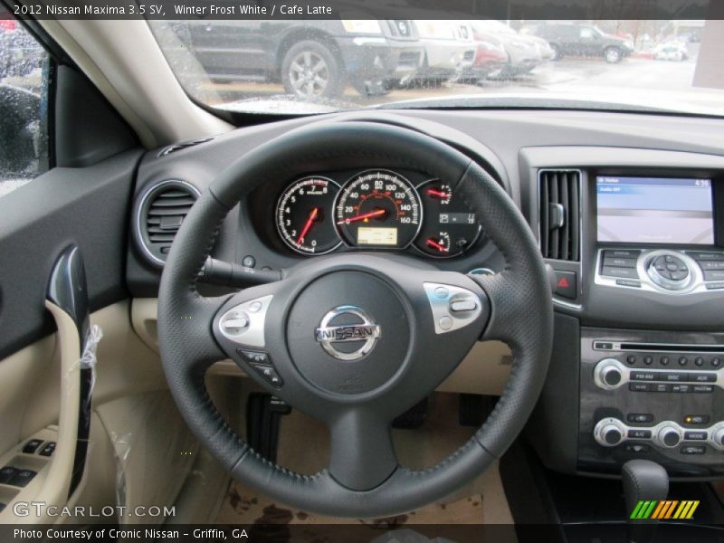 Winter Frost White / Cafe Latte 2012 Nissan Maxima 3.5 SV