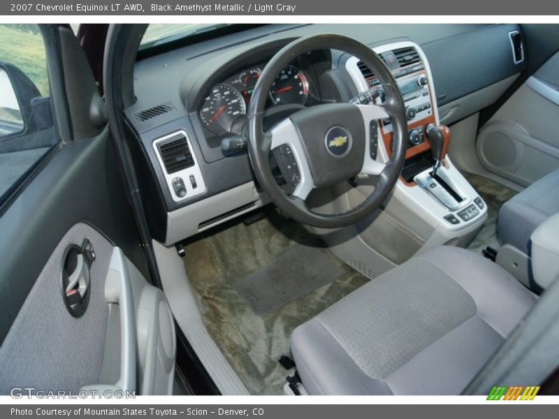 Black Amethyst Metallic / Light Gray 2007 Chevrolet Equinox LT AWD