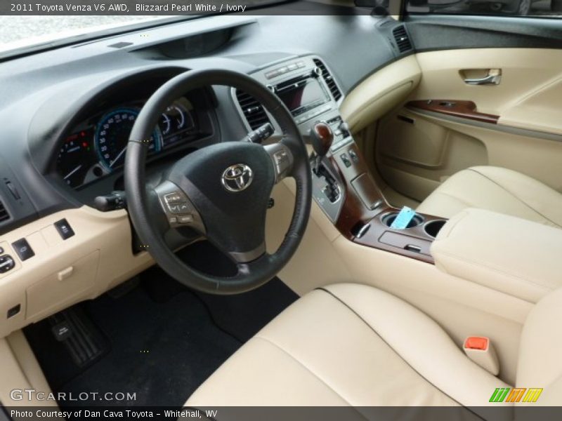 Blizzard Pearl White / Ivory 2011 Toyota Venza V6 AWD