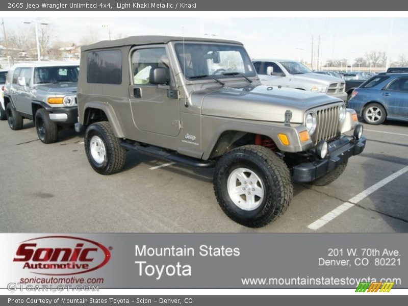 Light Khaki Metallic / Khaki 2005 Jeep Wrangler Unlimited 4x4