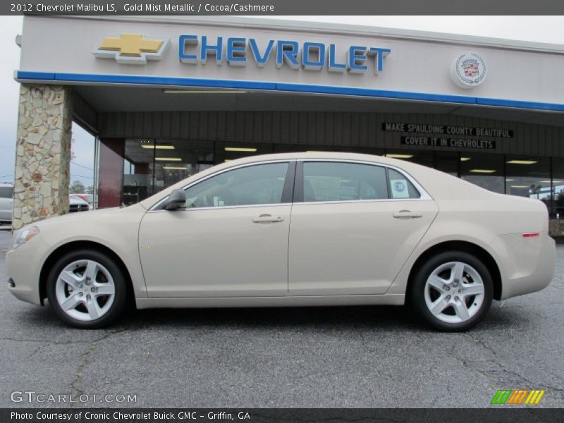 Gold Mist Metallic / Cocoa/Cashmere 2012 Chevrolet Malibu LS