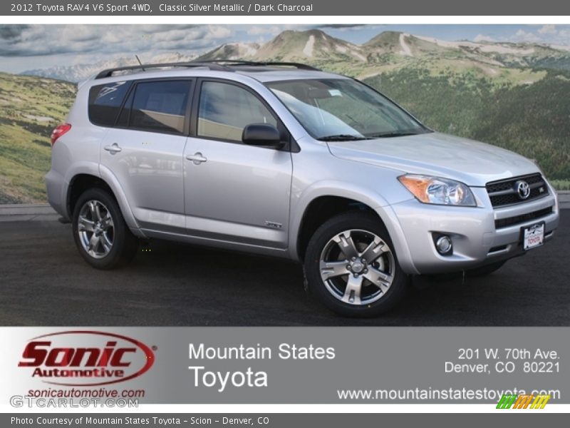 Classic Silver Metallic / Dark Charcoal 2012 Toyota RAV4 V6 Sport 4WD