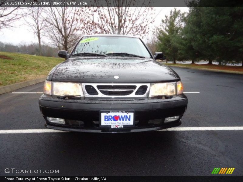 Black / Warm Beige 2001 Saab 9-3 SE Sedan