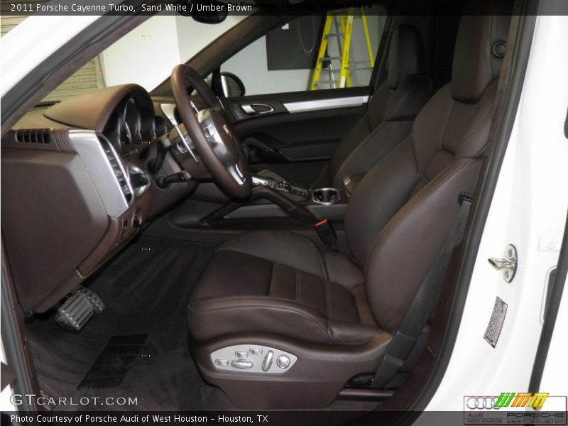 Sand White / Umber Brown 2011 Porsche Cayenne Turbo