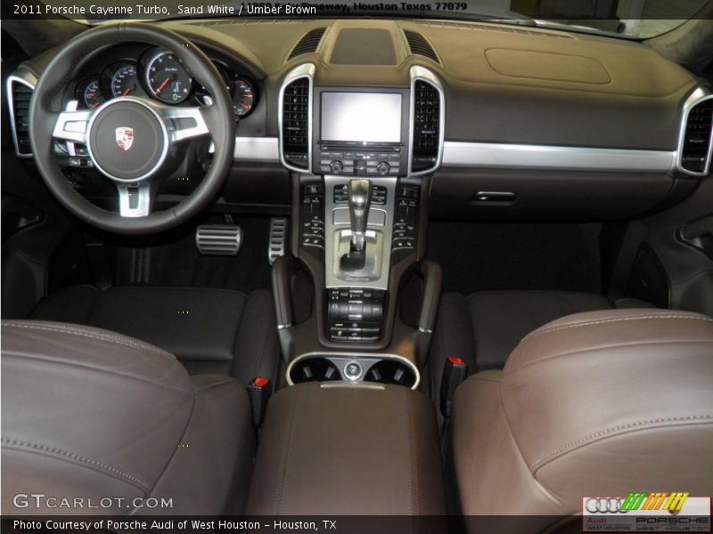Sand White / Umber Brown 2011 Porsche Cayenne Turbo