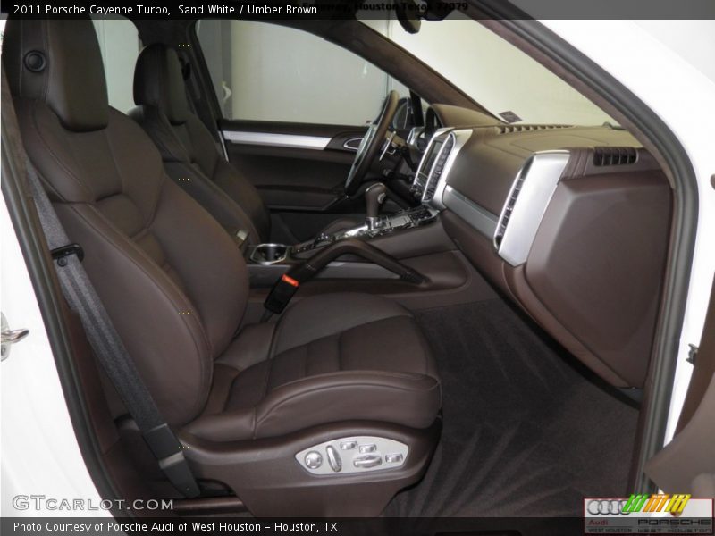 Sand White / Umber Brown 2011 Porsche Cayenne Turbo