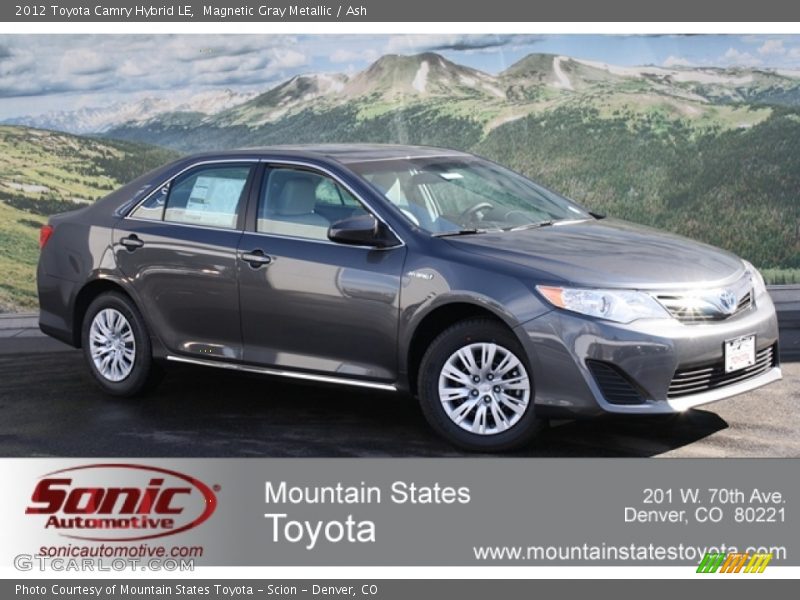 Magnetic Gray Metallic / Ash 2012 Toyota Camry Hybrid LE
