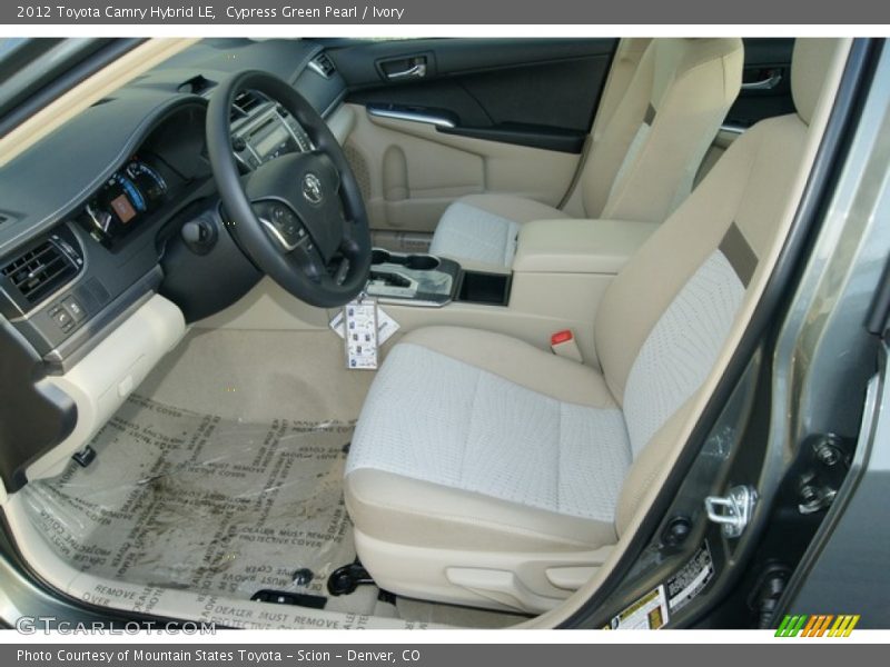 Cypress Green Pearl / Ivory 2012 Toyota Camry Hybrid LE