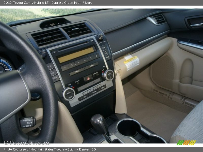 Cypress Green Pearl / Ivory 2012 Toyota Camry Hybrid LE