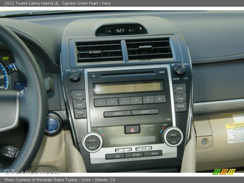 Cypress Green Pearl / Ivory 2012 Toyota Camry Hybrid LE