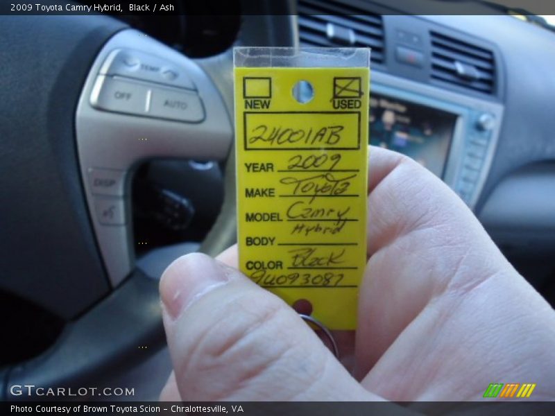 Black / Ash 2009 Toyota Camry Hybrid