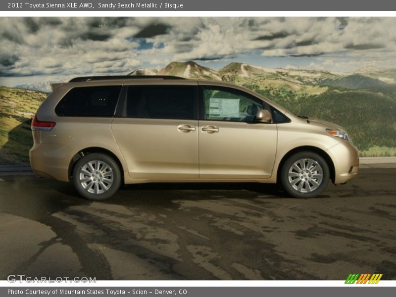 Sandy Beach Metallic / Bisque 2012 Toyota Sienna XLE AWD