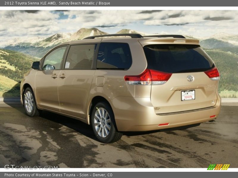 Sandy Beach Metallic / Bisque 2012 Toyota Sienna XLE AWD