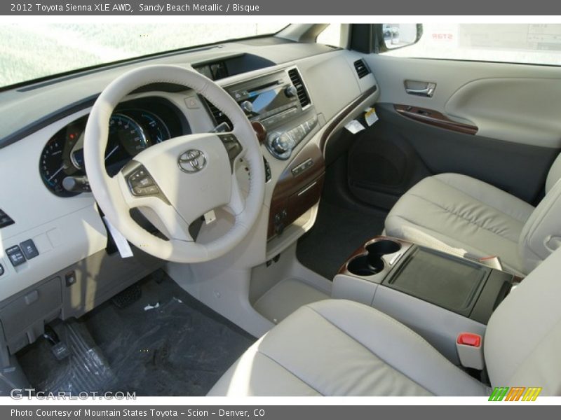 Sandy Beach Metallic / Bisque 2012 Toyota Sienna XLE AWD