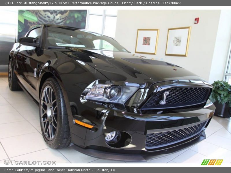 Ebony Black / Charcoal Black/Black 2011 Ford Mustang Shelby GT500 SVT Performance Package Coupe