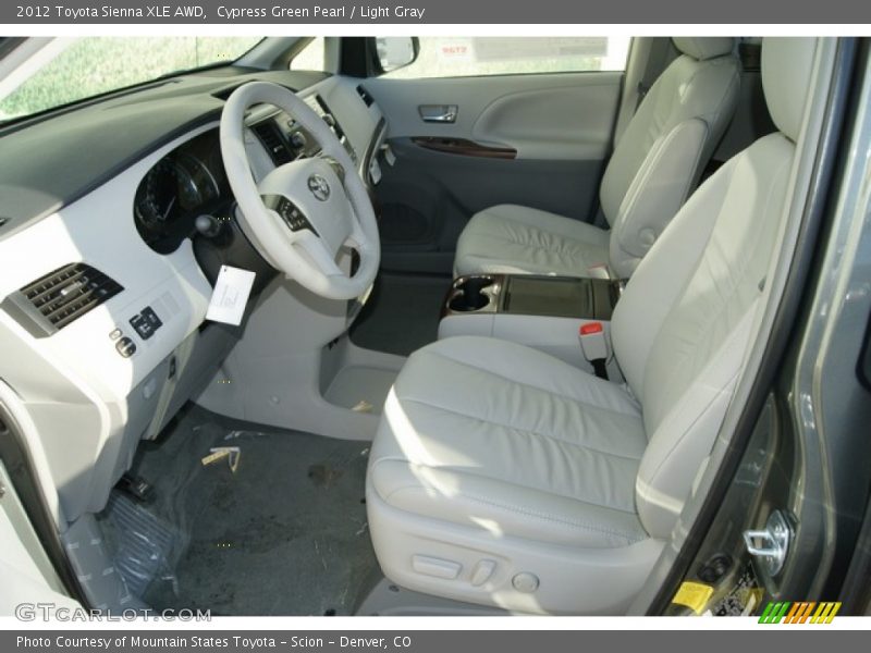 Cypress Green Pearl / Light Gray 2012 Toyota Sienna XLE AWD